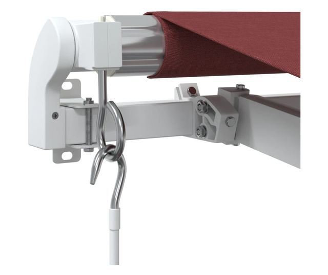 Ръчно прибираща се тента, бордо, 500x350 см