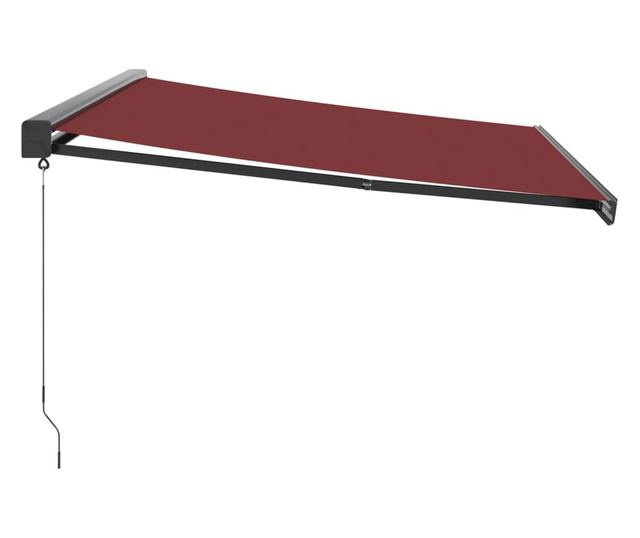 Ръчно прибираща се тента, бордо, 400x300 см