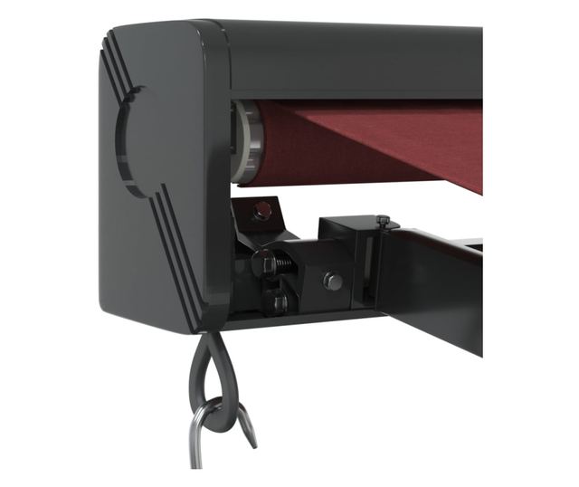 Ръчно прибираща се тента, бордо, 400x300 см
