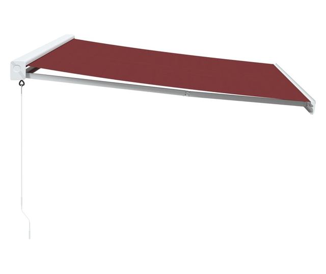 Ръчно прибираща се тента, бордо, 400x300 см