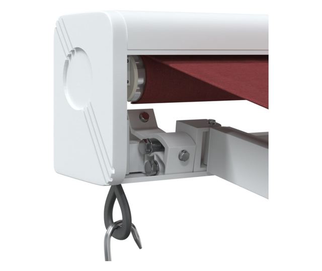 Ръчно прибираща се тента, бордо, 400x300 см