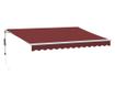 Автоматично прибираща се тента с LED, бордо, 350x250 см