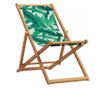 Сгъваеми плажни столове, 2 бр, на листа, плат и масивно дърво