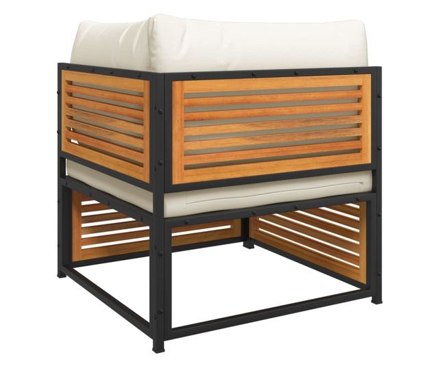 Градински комплект диван 12 части с възглавници акация масив