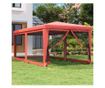 Парти шатра с 6 мрежести стени, червена, 3x6 м, HDPE thumbnail 1