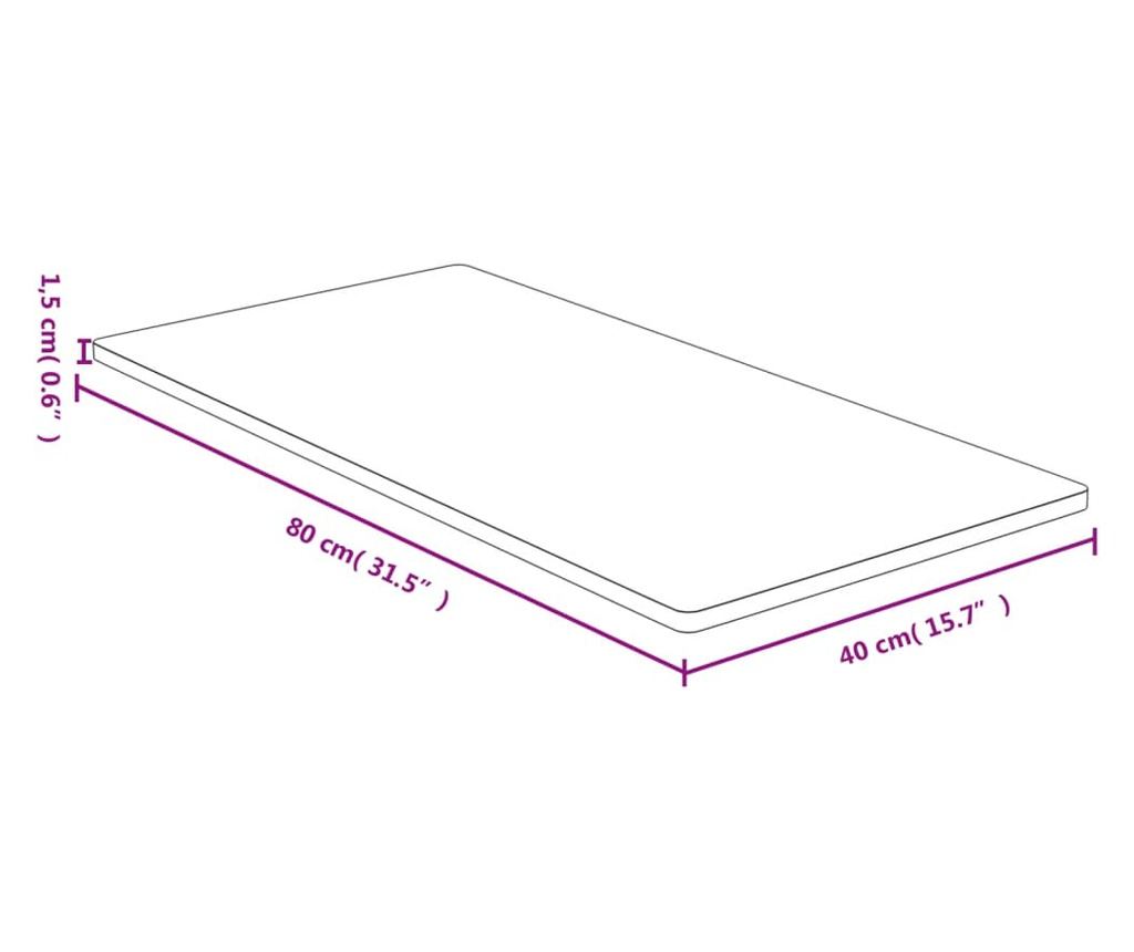 Плот за маса, 40x80x1.5 см, бамбук - 4