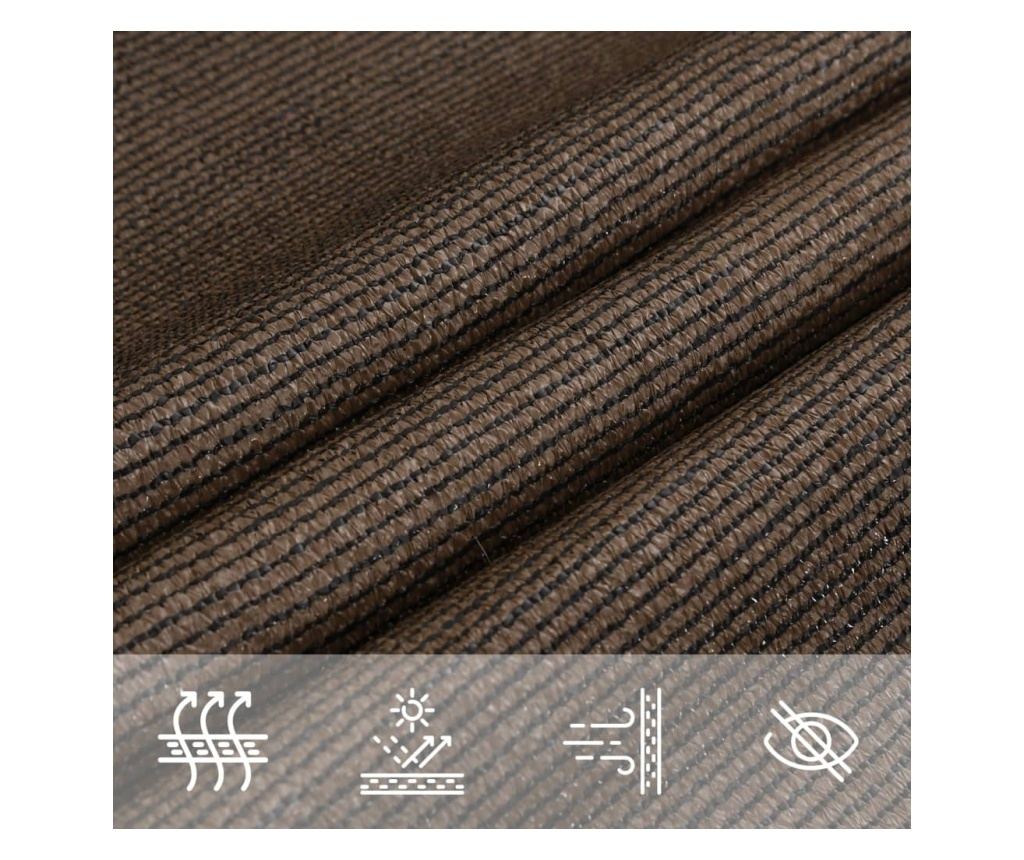 Stínicí plachta 160 g/m² hnědá 5 x 8 m HDPE - 7