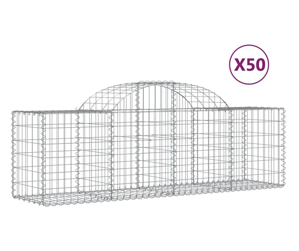 Габионни кошници извити 50 бр., 200x50x60/80 см, поцинкована стомана - 2
