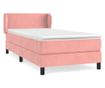 Боксспринг легло с матрак, розово, 80x200 см, кадифе thumbnail 2