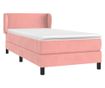 Боксспринг легло с матрак, розово, 80x200 см, кадифе thumbnail 3