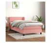 Боксспринг легло с матрак, розово, 80x200 см, кадифе thumbnail 1