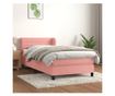 Боксспринг легло с матрак, розово, 80x200 см, кадифе thumbnail 1