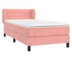 Боксспринг легло с матрак, розово, 80x200 см, кадифе thumbnail 3