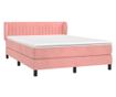 Боксспринг легло с матрак, розово, 140x200 см, кадифе thumbnail 3