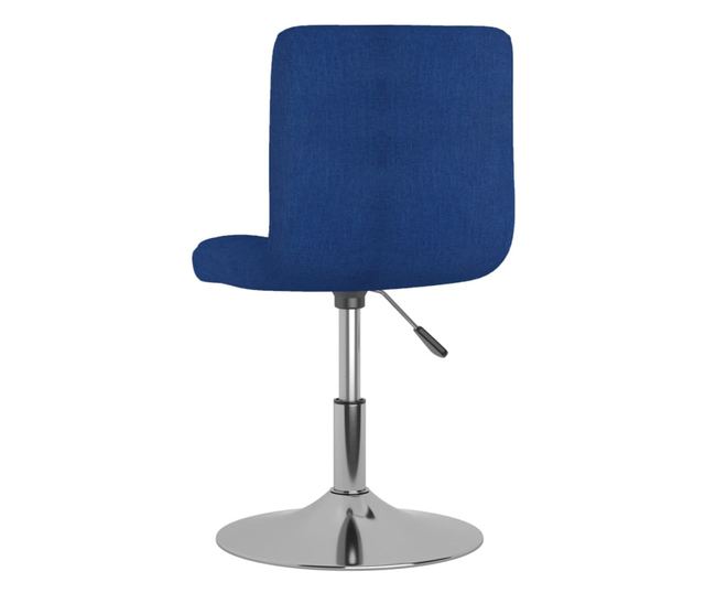 Zakretne kuhinjske stolice, 2 kom., plave, tekstil