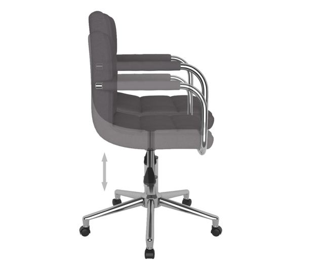 Vrtljiv kuhinjski stol, taupe siva, blago