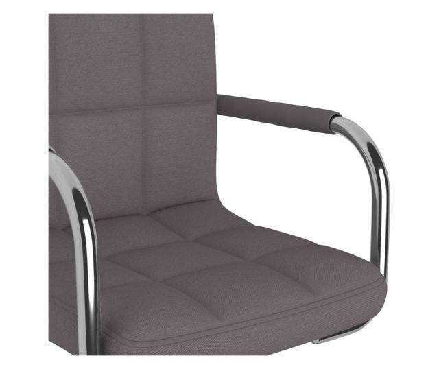 Vrtljiv kuhinjski stol, taupe siva, blago