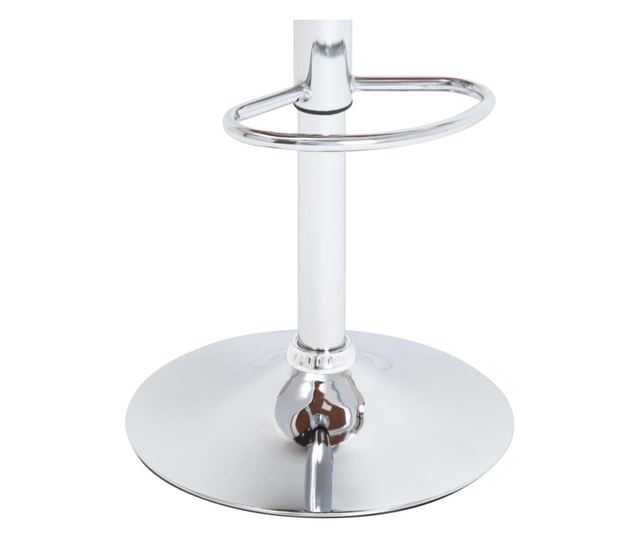 Barski stol, bel, umetno usnje