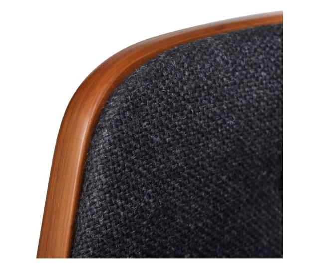 Barski stoli, 2 kosa, upognjen les in blago