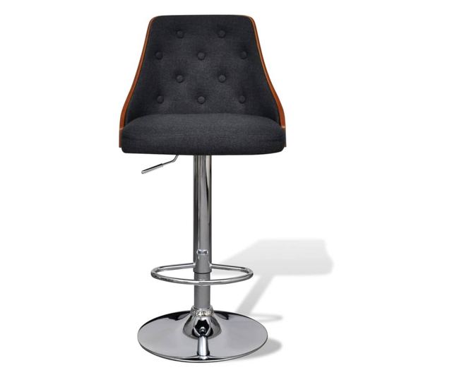 Barski stoli, 2 kosa, upognjen les in blago