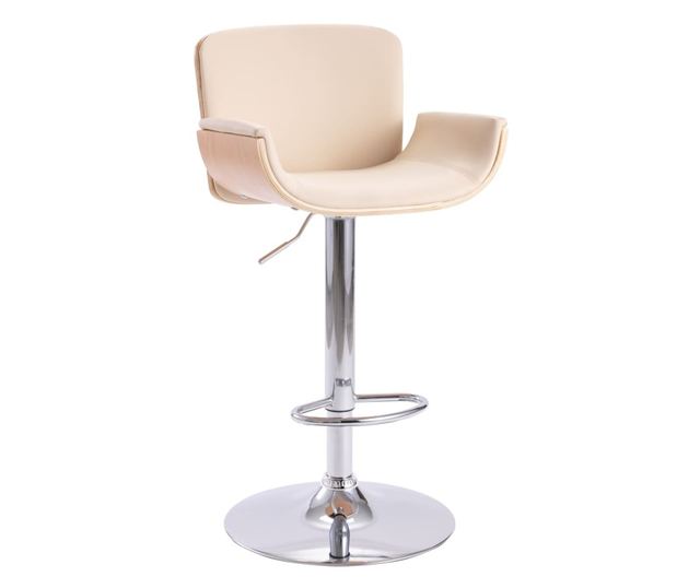 Barski stol, krem barva, umetno usnje