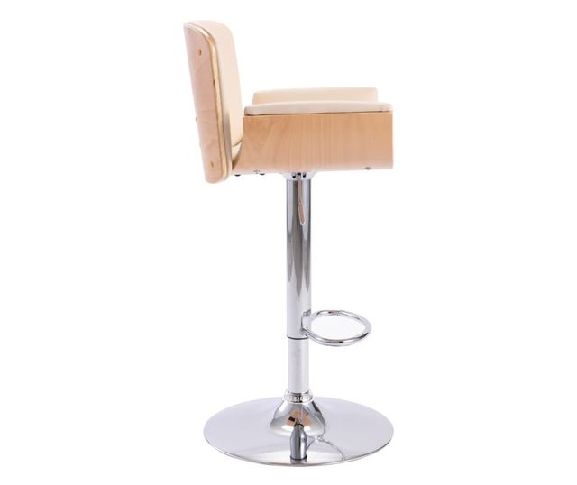 Barski stol, krem barva, umetno usnje