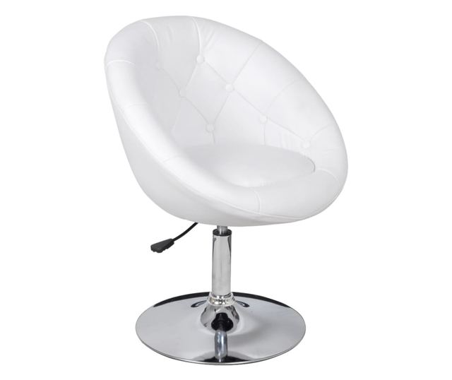 Barski stoli, 2 kosa, beli, umetno usnje