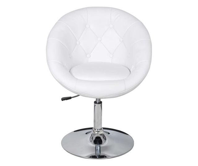 Barski stoli, 2 kosa, beli, umetno usnje