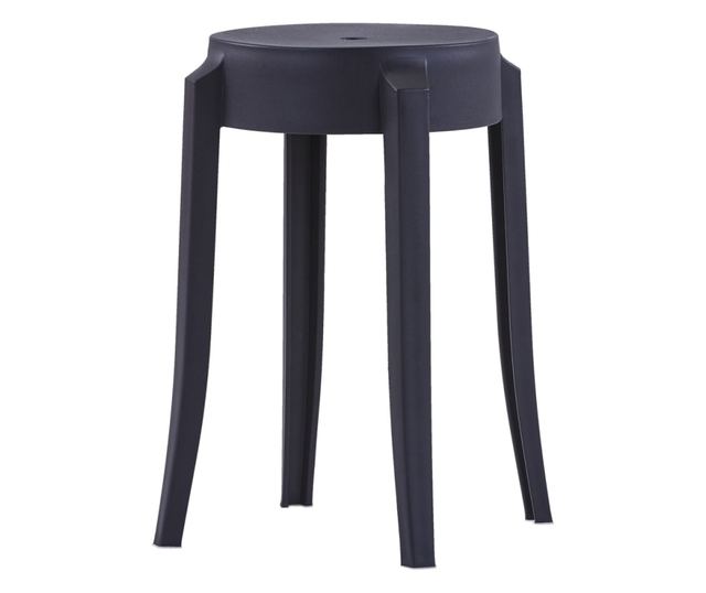 Zložljivi stoli 4 kosi, črni, plastični