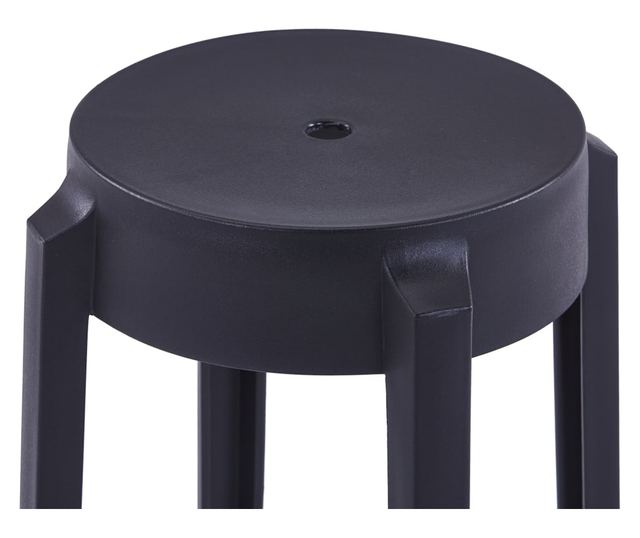 Zložljivi stoli 4 kosi, črni, plastični