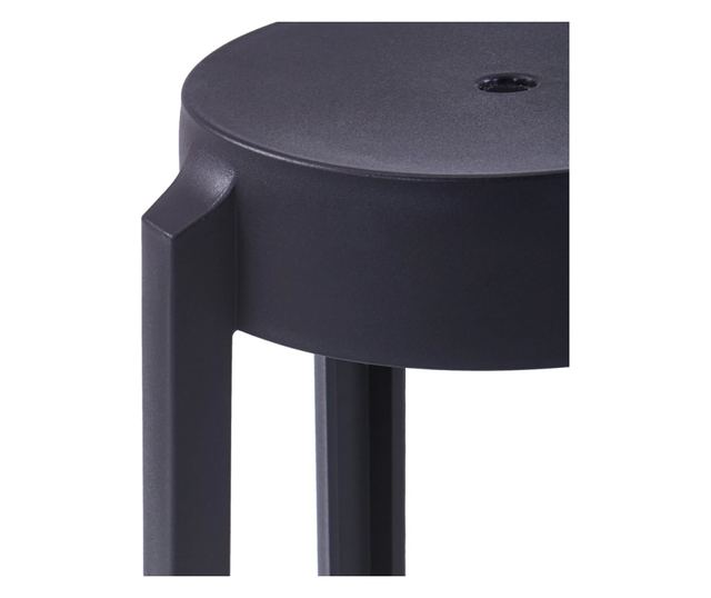 Zložljivi stoli 4 kosi, črni, plastični