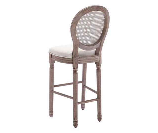 Barski stoli, 2 kosa, beli, platno