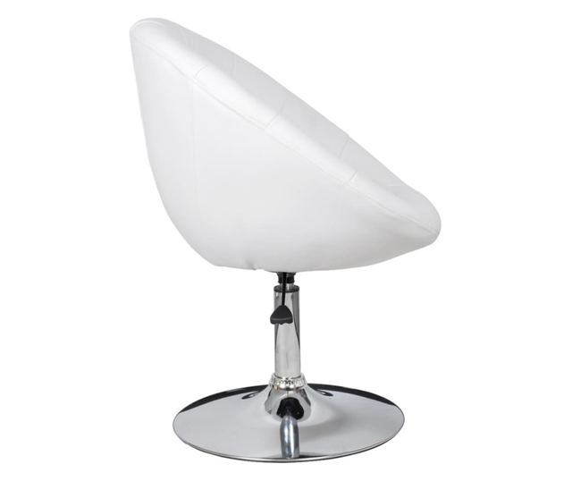 Barski stol, bel, umetno usnje