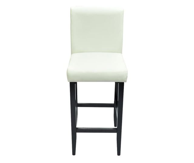 Barski stoli, 4 kosi, beli, umetno usnje