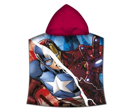 Prosop poncho Marvel Avengers 60 X 120 CM Universală Multicolor Multicolor 120 x 60 cm