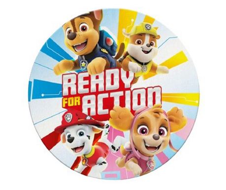 Prosop rotund Paw Patrol, 150 X 150 CM Multicolor Multicolor 150 x 150 CM
