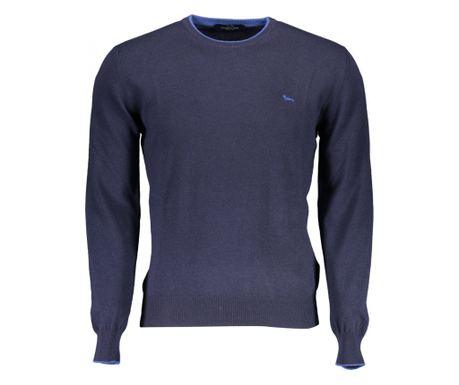 Pulover HARMONT & BLAINE,cu decolteu la baza gatului, albastru, L Albastru L INTL