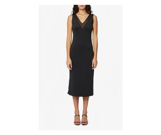 Rochie Calvin Klein cambrata cu decolteu in V Negru S INTL