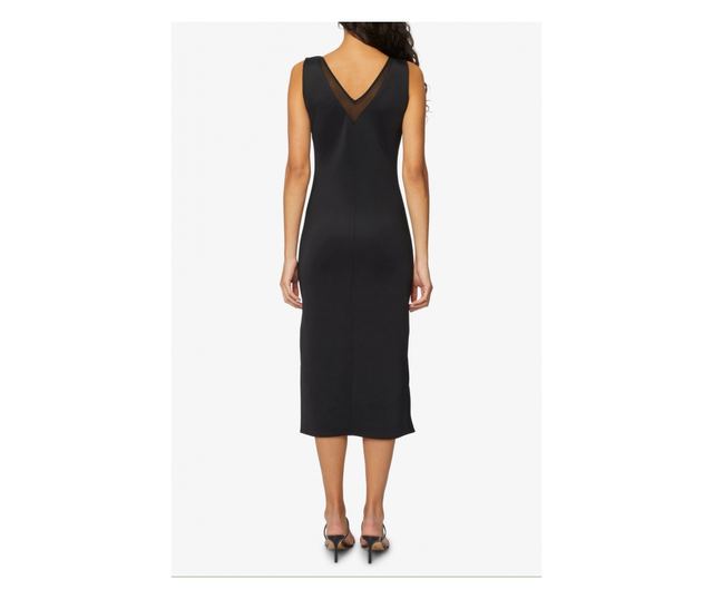 Rochie Calvin Klein cambrata cu decolteu in V Negru S INTL