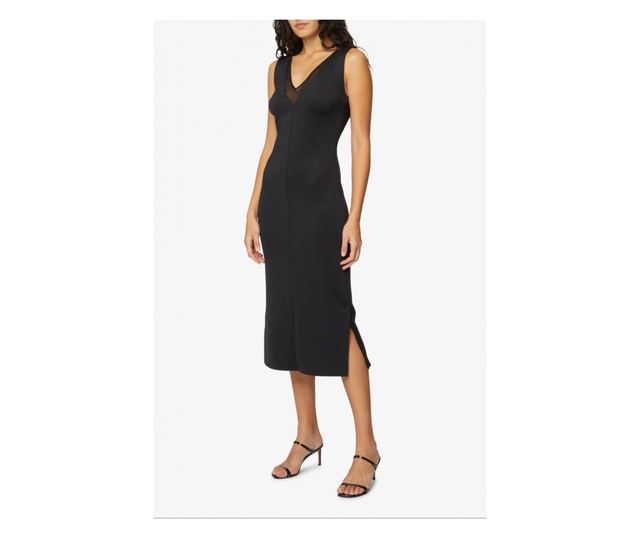 Rochie Calvin Klein cambrata cu decolteu in V Negru S INTL