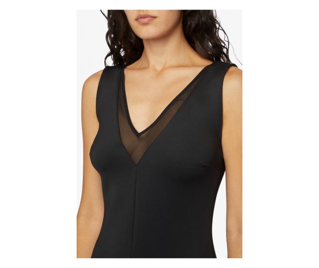 Rochie Calvin Klein cambrata cu decolteu in V Negru S INTL