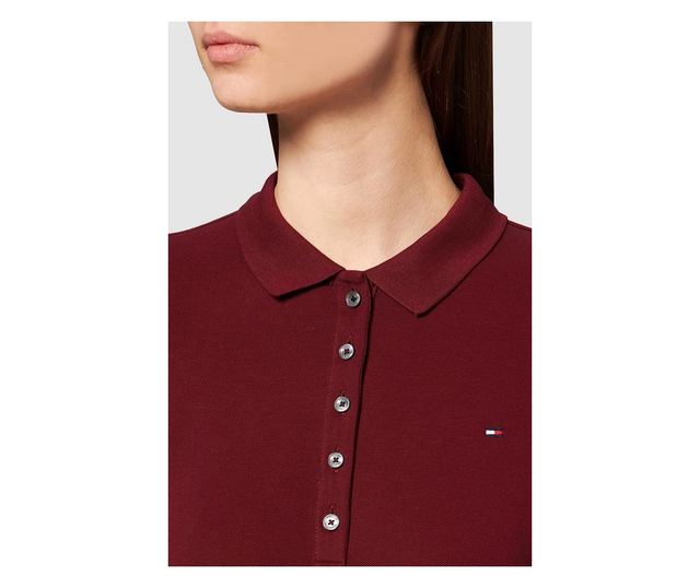 Rochie mini Tommy Hilfiger cu logo discret M INTL Rosu Bordo