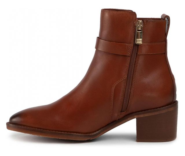 Ghete Tommy Hilfiger Botine Th Hardware Leather Mid Bootie 39 EU Maro