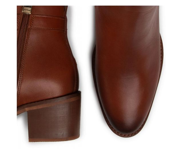 Ghete Tommy Hilfiger Botine Th Hardware Leather Mid Bootie 39 EU Maro