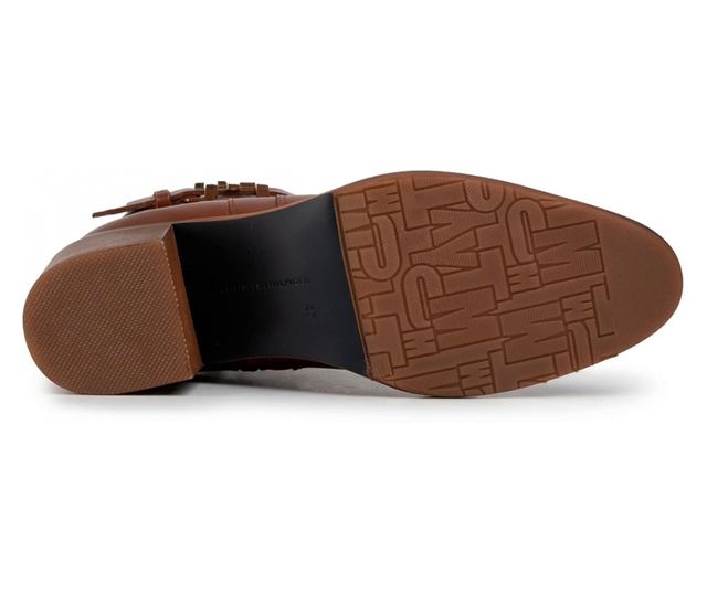 Ghete Tommy Hilfiger Botine Th Hardware Leather Mid Bootie 39 EU Maro