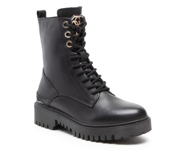 Bocanci  dama Guess de piele cu logo metalic 39 EU Negru