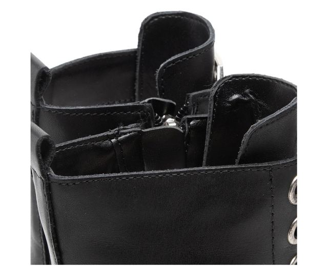 Bocanci  dama Guess de piele cu logo metalic 39 EU Negru