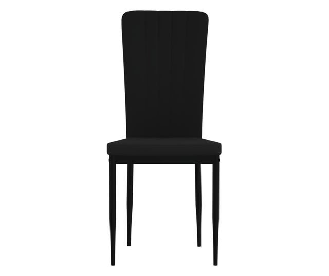 Kuhinjski stoli, 4 kosi, črni, žamet