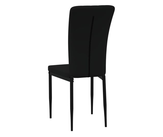 Kuhinjski stoli, 4 kosi, črni, žamet