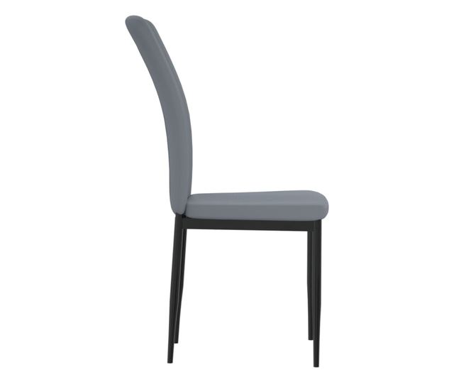 Jedilni stoli, 4 kosi, svetlo sivi, žamet